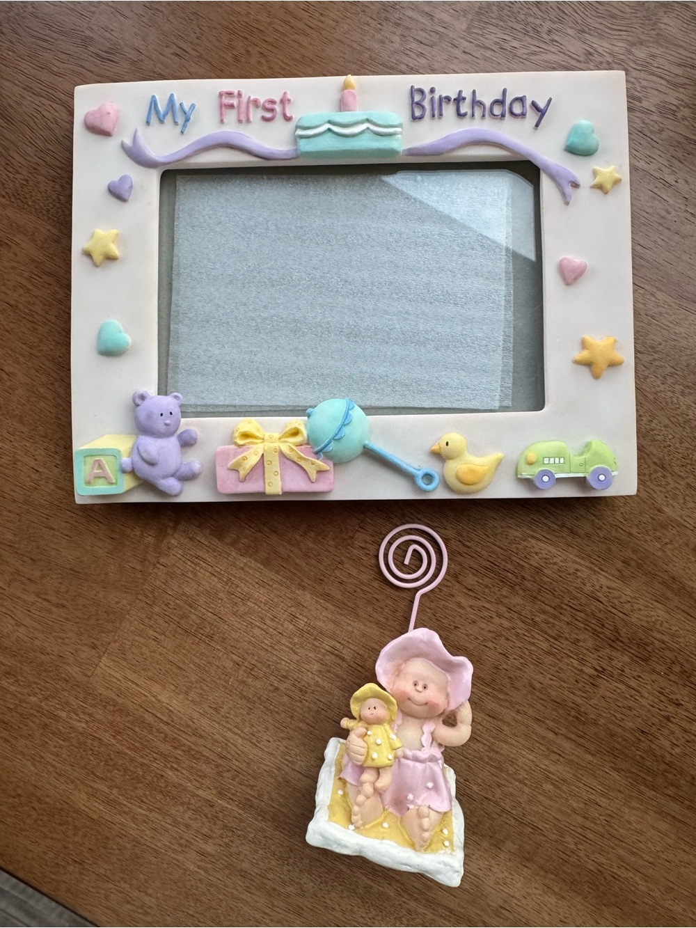 NEW Russ Baby Sweet Beginnings My First Birthday Frame and Photo Holder - Picture 2 of 8